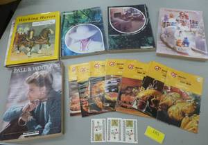 lot 185 image: Montgomery Ward catalogs, Red Owl cookbooks, stamps