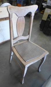 lot 198 image: Two wood chairs