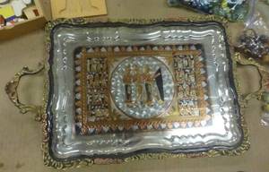 lot 223 image: Vintage tray, Marbles, puzzle