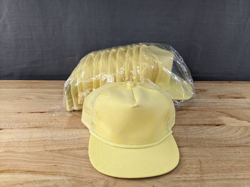 lot 60F image: 144 Brand New Yupoong Maize Hats OSFM A