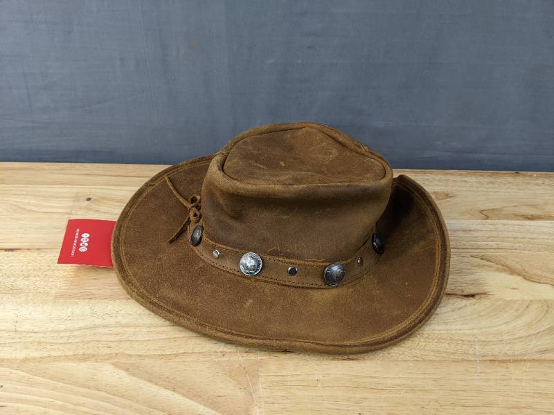 lot 76A image: New Minnetonka Buffalo Nickel Hat Brown Unisex Small $67.95 Retail N