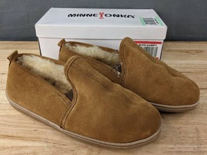 lot 63K image: Minnetonka Romeo Moccasin Slipper Mens Size 10 Shoes Brown N