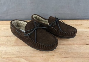 lot 90K image: New Minnetonka Casey Moccasin Mens Size 10M Chocolate N