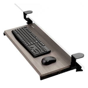 lot 115 image: New VIVO Large 27x11 Clamp-on Computer Keyboard and Mouse Under Desk Slider Tray $69.99 Retail B