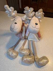 lot 426 image: Two Reindeer Attached At The Waist Pink Brown P