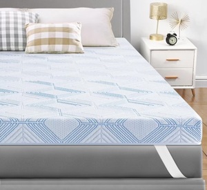 lot 37 image: BedStory Queen Mattress Topper, 3 inch Memory Foam, Firm Bed Topper Cooling Gel-Infused $79.99 Retail B