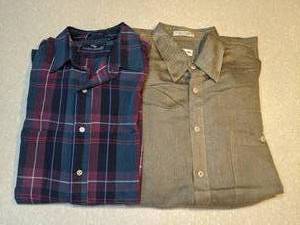 lot 434 image: New Mens Shirts Steeple Chase Pierre Cardin Blue Purple Tan Size Large P