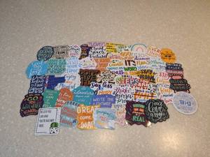 lot 439 image: 50 Brand New Inspirational Stickers P