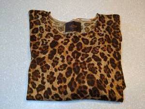 lot 442 image: New Victor ALFARO Brown Leopard Print Top Womens Size Medium P