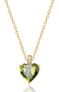 lot 19 image: Brand New Set of 4 Middlux Genuine Birthstone Heart Necklace for Women, August Birthstone $51.88 Retail B