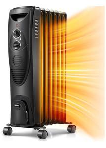 lot 33 image: New Kismile Portable Electric Radiator Heater, Oil Filled with 3 Heat Settings, Adjustable Thermostat, Overheat & Tip-Over Protection For Indoor Use $77.99 Retail B