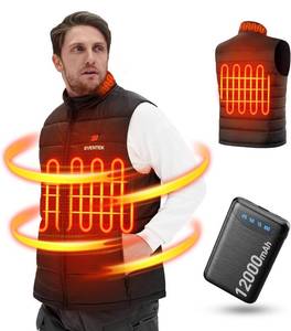 lot 71 image: Eventek 2024 Upgraded 12V1A Heated Vest with 12000mAh Battery Pack Size XXL $49.99 Retail B