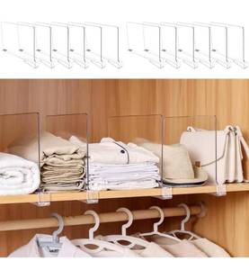 lot 78 image: Brand New 12 Pack OKPOW Shelf Dividers for Closet Organization Retail $35.99 B