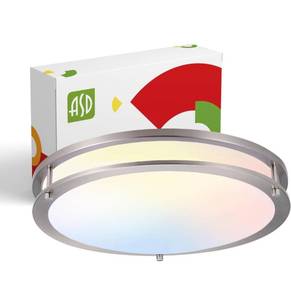 lot 79 image: New ASD LED 16 Inch Round Flush Mount Light Fixture Retail $50.99 B