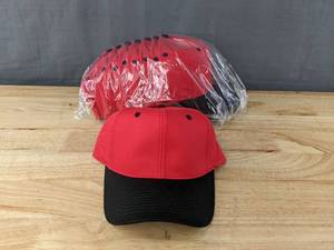 lot 56 image: 10 Brand New Advantage Series Ltd. Red and Black Hats OSFM A