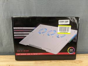 lot 99 image: New KeiBn Upgrade Laptop Cooling Pad A9 All Aluminum-Alloy Laptop Cooler Fan for 10-15.6 Inches, 10 Modes RGB Colors Light, 3 Heights Stand, 2 USB Ports, Space Gray B
