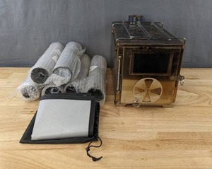 lot 21 image: MC TOMOUNT Stainless Steel Portable Wood Burning Tent Stove B