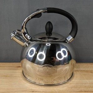 lot 128B image: New SUSTEAS Stove Top Whistling Tea Kettle (Silver) $37.99 Retail B