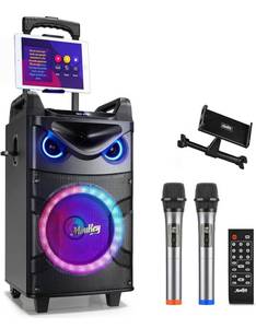 lot 10 image: New Moukey Karaoke Machine, 10 Woofer Portable PA System Retail $189.99 B