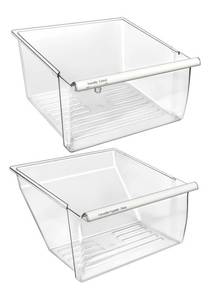lot 146 image: New 2 Pack Upgraded 2188656 Fridge Crisper Drawer UPPER Humidity Control Drawer & 2188664 Crisper Bin LOWER Refrigerator Drawer Replacement For Kenmore Whirlpool Fridge Drawer Parts $119.99 Retail B