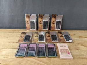 lot 150 image: Assorted New Eyelash Extensions and False Nails, Vavalash $69.44 Package Retail B