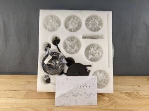 lot 162 image: New Black 6 Bulb Light Fixture B