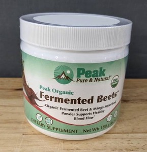 lot 24J image: New Peak Pure & Natural Peak Organic Fermented Beets - Organic Fermented Beet Powder Superfood Drink Powder - Nitric Oxide Supplement Support for Normal Blood Pressure $49.95 Retail H