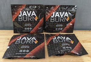 lot 65J image: New Java Burn Dietary Supplement Coffee Additive (4 Bags of 30 Packets Each) H