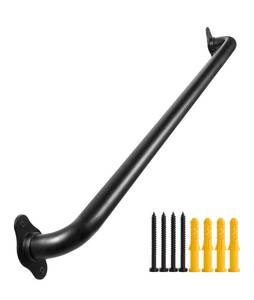 lot 195 image: 36 Inch No-Slip Black Metal Hand Rail B