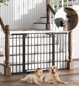 lot 106K image: New Cumbor 29.7-51.5 Baby Gate Extra Wide, Black, Retail $99.99 B