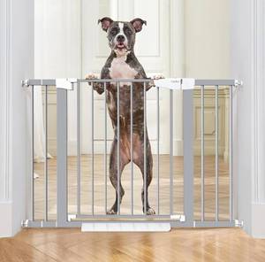 lot 94J image: New Cumbor 29.7-46 Baby Gate, Gray, Retail $89.99 B