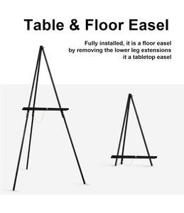 lot 104K image: New Falling in Art 65 A-Frame Tripod Easel Stand Wooden Display Easel with Adjustable Canvas Holder (Black) 2 Pack $46.99 B