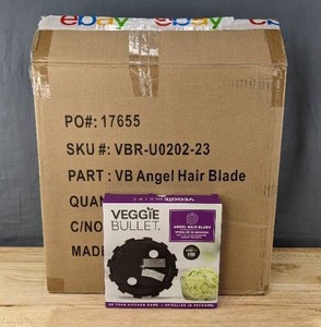 lot 83J image: Resellers Dream 20 Brand New Veggie Bullet Angel Hair Blade 2MM Steel Blade Vegetable Cutter Spiralize in Seconds B