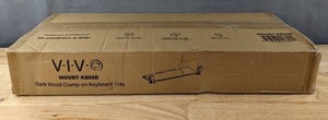 lot 96K image: Brand New Vivo Dark Wood Clamp-On Keyboard Tray B