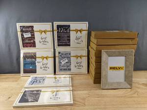 lot 94K image: Resellers Dream 9 Rely and 6 Best Wishes Picture Frames Great as Sentimental Gifts B
