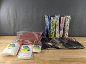 lot 201 image: Assortment of DIY Craft Materials Including Tapestries, Bag Sets and More B