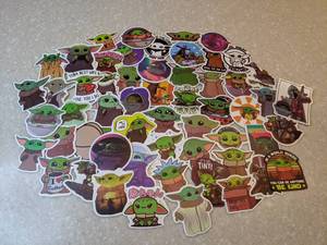 lot 455 image: 55 Brand New Yoda Stickers P
