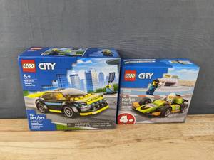 lot 27J image: Brand New LEGO City Electric Sports Car and Green Race Car Z