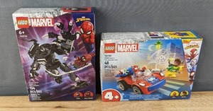 lot 10J image: Brand New Lego Marvel Venom Mech Armor vs. Miles Morales and Spider-Mans Car and Doc Ock Building Set (Spidey and His Amazing Friends) Z