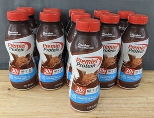 lot 51J image: New Premier Protein Shake, Chocolate, 30g Protein 1g Sugar 24 Vitamins Minerals Nutrients to Support Immune Health, 11.5 Fl. Oz (11 Bottles) $29.00 Retail N