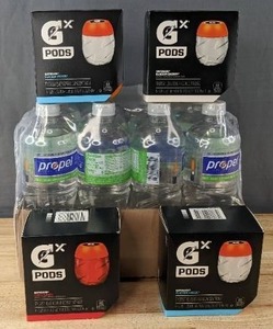 lot 28J image: New Propel Kiwi Strawberry Fitness Water (12 Pack) Best by 22025 and Gatorade GX Pods Fruit Punch, Glacier Freeze and Glacier Cherry (4 Packs of 4 Pods) Best by 62024 N