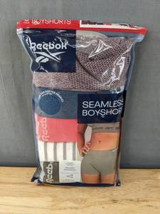 lot 55J image: New Reebok Womens 5-Pack Seamless Boyshort Size Womens XL X