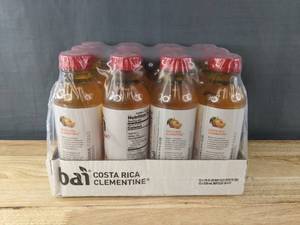 lot 85H image: 12 Brand New bai Costa Rica Clementine 18oz Antioxidant Infused Beverages $35 Retail N