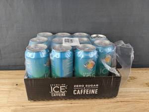 lot 87J image: 11 Brand New Cans of Sparkling Ice Caffeine Zero Sugar Tropical Punch N