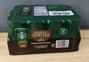 lot 86J image: Brand New Case of 12 Starbucks Espresso and Cream 12oz Cans N