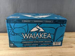 lot 48J image: Brand New Case of 24 Waiakea Hawaiian Volcanic Alkaline Water 500ml Bottles $38 Retail N