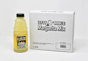 lot 45H image: Brand New Case of 3 Lefty ODouls Margarita Mix 32oz N