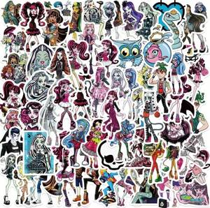 lot 71B image: 70 New Vibrant Monster High School Stickers N