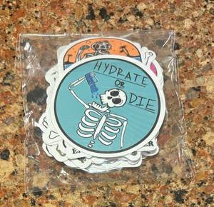 lot 25A image: 50 New Cartoon Art Skeleton Stickers Halloween C