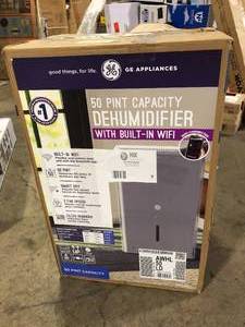 GE 50-Pints for Wet Rooms Up To 4500 sq. ft. Residential Dehumidifier with Bucket in Gray Wi-Fi   Customer Returns See Pictures